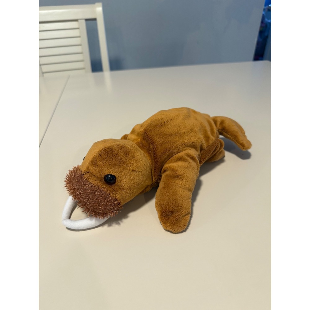 Caltoy Walrus Hand Puppet Brown Plush Stuffed Animal Toy 11 Inch Mustache Tusks